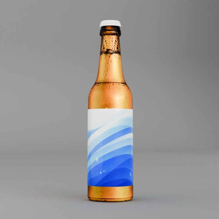 Aufblasbare Werbeflasche Pulsair – eine aufblasbare XXL-Produktnachbildung für Werbeaktionen und Messen.