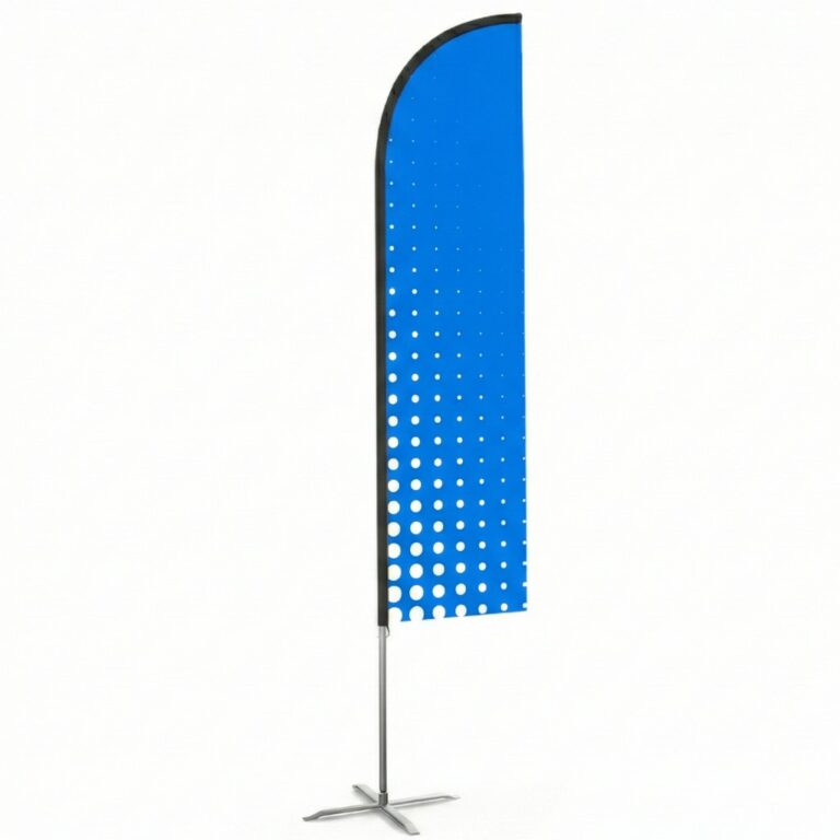 BeachFlag Werbefahne mit Aluminiummast – Set mit Ihrem eigenen Sublimationsdruck und Tasche