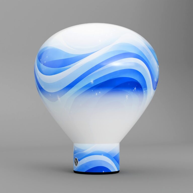 Aufblasbarer Werbeballon in Tropfenform – ein aufblasbarer Ballon in Tropfenform zur Promotion bei Veranstaltungen